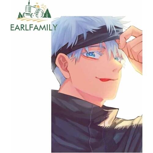 EARLFAMILY 13cm x 9cm For Jujutsu Kaisen Fine Decal Sunscreen Car Sticker Car Styling Waterproof Stickers Occlusion Scratch
