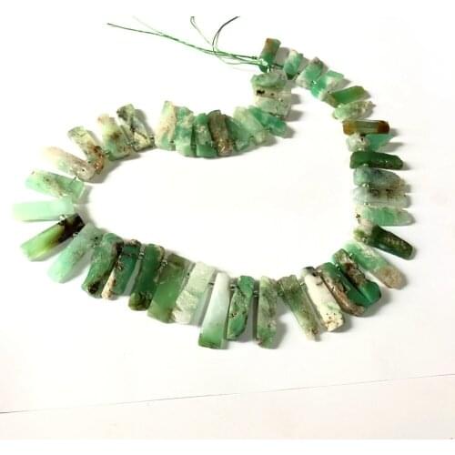 Natural Chrysoprase Bead Australia Jades Stone bead pendant Necklace Blade bead for Gem jewelry diy 1string of 15.5"