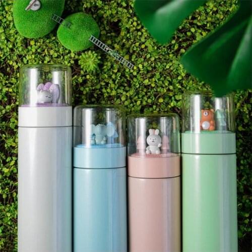 New Creative Cute Insulation Thermo Cup Water Bottle Leakproof Portable Coffee Vacuum cup Stainless Steel Travel For Gifts