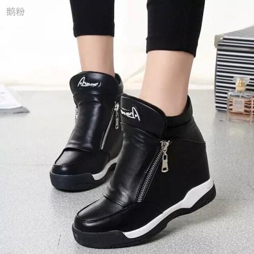 2021 spring and autumn new European and American shoes increased short boots womens shoes casual shoes