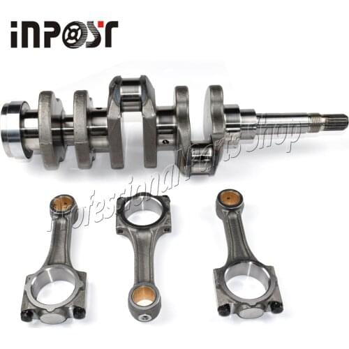 New Crankshaft + 3 PCS Connecting Rods For Kubota D1803 D1803MDI E3B