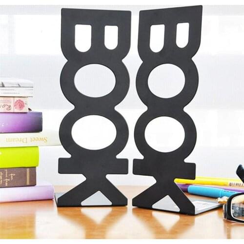 1 Pair Bookend Frame Lightweight Frame Bookends Frame Creative For Library School Book End Book Holder BOOK Letter Book Baffle