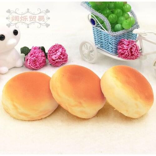 20pcs/pack Realistic Artificial Smooth Bread Model PU Fake Bread Slow Rise Squishy Squeeze Toys Cake Shop Lifelike Dessert Model