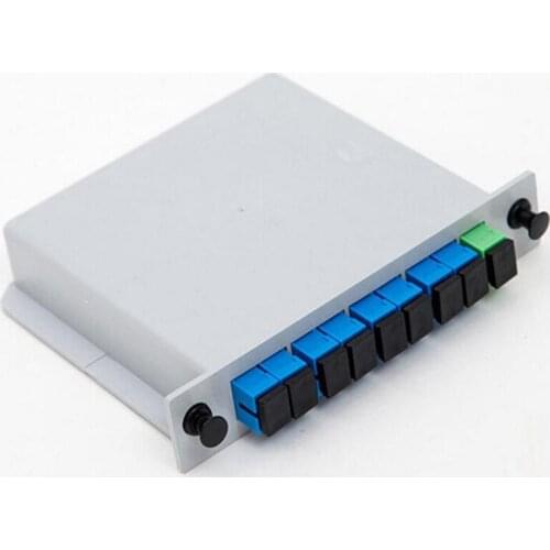SC UPC PLC 1X8 Single mode splitter Fiber Optical Box 1x8 PLC Fiber Splitter box FTTH PLC Splitter 1x8 with SC/UPC connector