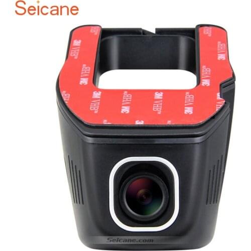 Seicane Hidden HD Wide Angle Car Driving Video Recorder with WIFI GPS Driving Trajectory Parking Monitoring Support rear camera
