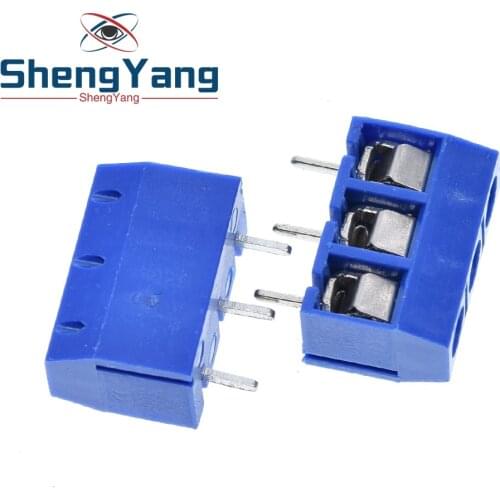 TZT 10PCS 3 Pin Screw Terminal Block Connector 5mm Pitch 5.08-301-3P 301-3P 3pin