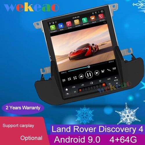 Wekeao 10.4" Vertical Screen Tesla Style Android 9.0 Auto Radio For Land Rover Discovery 4 Car Multimedia Player GPS Navigation