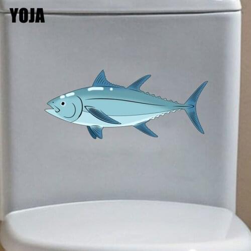 YOJA 24.9*10.5CM Marine Fish BedRoom Home Decor Toilet Decal Wall Sticker T3-0773