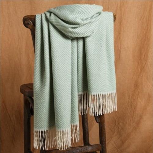 Winter New Korean Herringbone Women Scarf Tippet Fashion Fine Tassels Cashmere Pashima Long Shawl Scarfs Wrap Warm