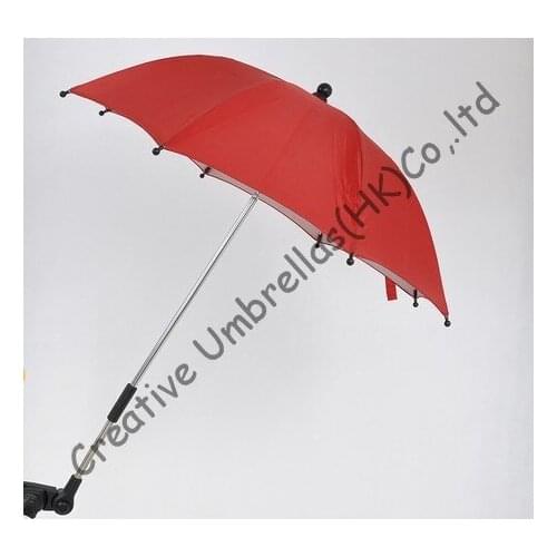 Baby stroller steering umbrella,kid car umbrella 8mm steel shaft and fiberglass ribs,detachable clamp,Environmental protection