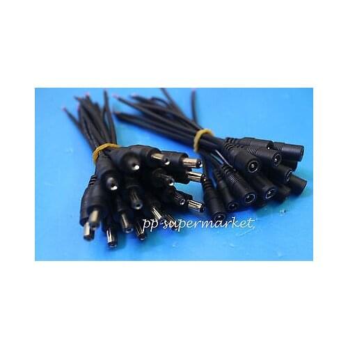 10pcs 5.5x2.1 Plug DC Female Cable Wire Connector For 3528 5050 LED Strip Light led power supply plug connect