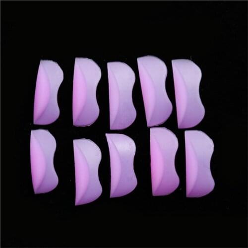 10Pcs/Set Pink Silicone False Eyelash Extension Pad Girls Eyelashes Perm Pads Eye Lashes Rods Shield Lifting Pad Makeup Tools