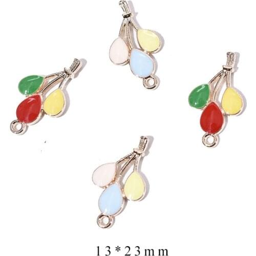 10pcs/Lot 13*23mm Three Color Balloons Diy Design for Jewelry Making Earring Bracelet or Necklace Handmade Enamel Charms