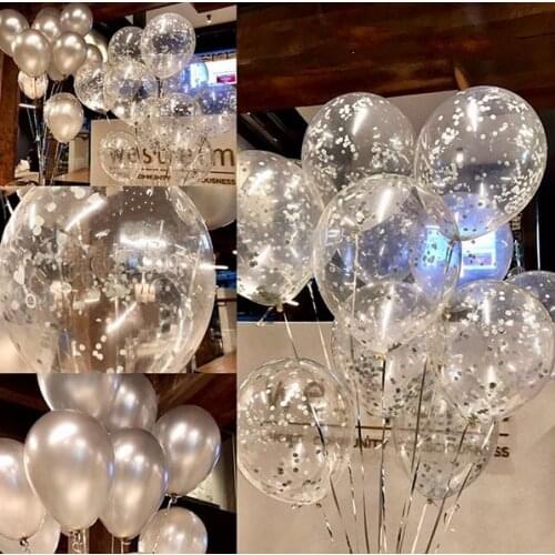 15pcs Rose Gold Silver Gold Star Clear Foil Confetti Transparent Balloons Happy Birthday Baby Shower Wedding Party Decorations