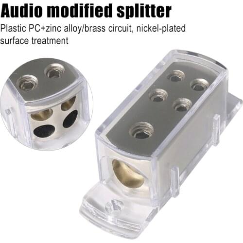 4-Way Car Audio Power/Ground Cable Splitter Distribution Block Distributor Connecting Block For Car Amplifier Audio Splitter