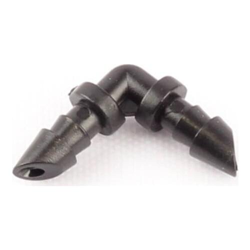 50pcs 4/7mm Barb Elbow Hose Connector Irrigation Raised Bed Garden Lawn Planter Veg Plot Dip Mist Spray Nursery Water Spliter