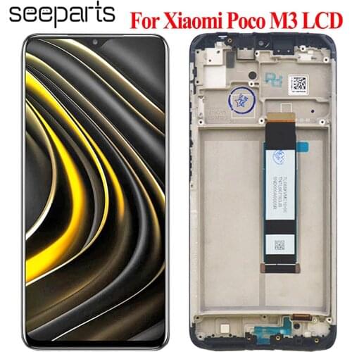 6.53" Original For Xiaomi Poco M3 LCD Display Screen +Touch Panel Digitizer With Frame For Pocophone M3 M2010J19CG LCD Display