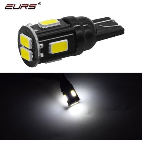 8x T10 LED Lights 194 W5W 6500K Car Clearance Bulb 5730 6SMD 168 White 360degree LED License Plate Interior Reading Dome Lamp