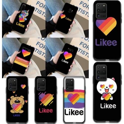 PENGHUWAN likee funny cat Cover Black Soft Shell Phone Case for Samsung S20 plus Ultra S6 S7 edge S8 S9 plus S10 5G