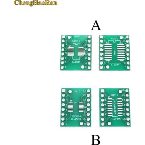 ChengHaoRan 5pcs SOP16 SSOP16 TSSOP16 to DIP Pinboard SMD To DIP-16 Adapter 0.65mm/1.27mm to 2.54mm PCB Board Converter Socke