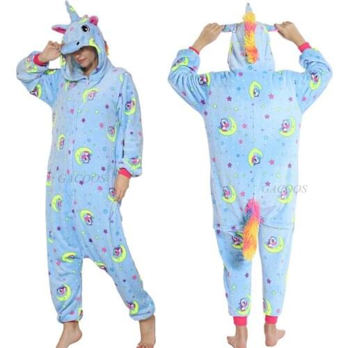Babys Unicorn Costume Winter Pajamas Kids Animal Jumpsuits Boys Girls Toddler Onesie Flannel Cartoon Sleepwear Womens Homewear