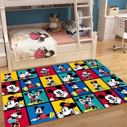 Disney 80x160cm Mickey Baby Play Mat Cartoon Kids Bedroom Play Floor Mat Living Room Carpets for Outdoor Baby Activity Center