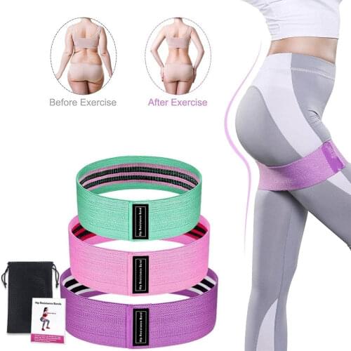 Butt Legs Thigh Hip Trainer Unisex Resistance Bands Elastic Fabric Rubber Booty Non-Slip Circle Loop Workout Fitness Equipment