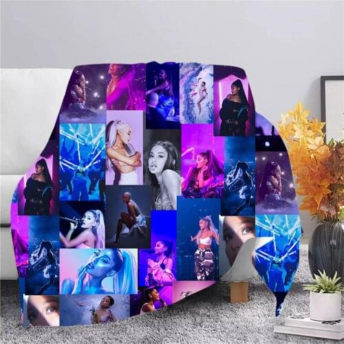 CLOOCL Star Singer Ariana Grande Flannel Blankets 3D Print Quilt Throws Blanket Sofa Travel Teens Student Blanket Drop Shipping