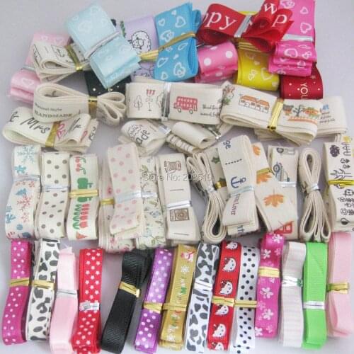 FZNNWS Assorted 20 Meters Ribbons 3/8"-1" Designs Randomly DIY Card Package Gift Box Wrap Tape Decoration