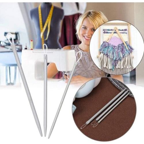Large Eyes Bent Needles Threader Set For Sewing Darning Sewing Knitting Yarn Threading Tools Bent Accessories Needle V8X3