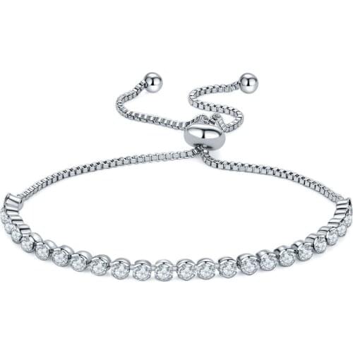 Copper Micro Inlaid Zircon Lucky Color Crystal Charm Adjustable Pull Bracelet Clothing Accessories Luxury Delicate Jewelry Gifts