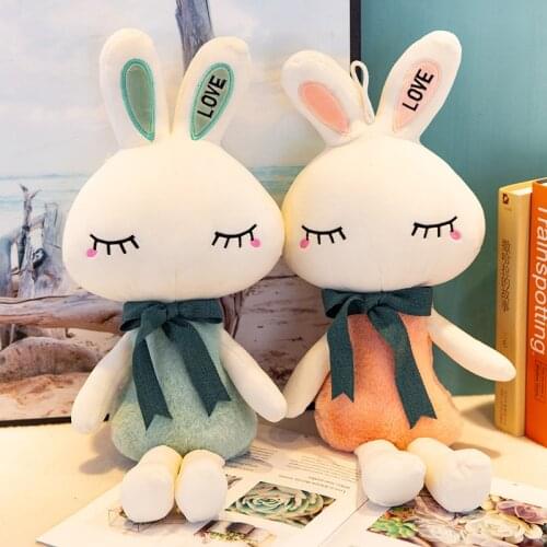 Cute Rabbit Plush Toy Soft Stuffed Animal Doll Pillow Christmas Gifts for Kids Girlfriends