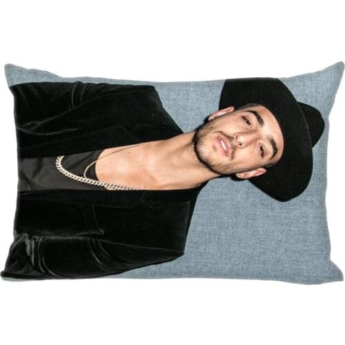 ShunQian Maluma Pillowcase Satin Fabric Bright Smooth Rectangle Zipper Pillow Cases Home Wedding Decorative For Friend Gift