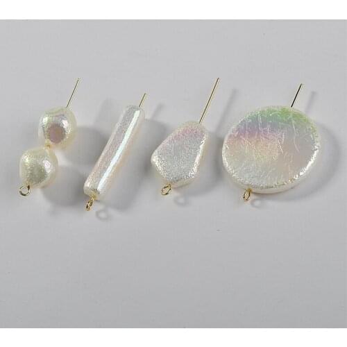 New arrived 50pcs/lot handmade geometry/irregular round shape acrylic beads charms diy jewelry earring accessory