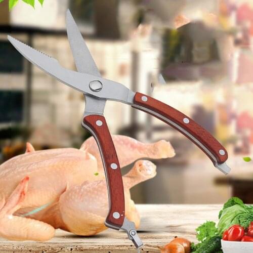 Stainless Steel Scissors Kitchen Home Chicken Fish Bone Poultry Scissors Multipurpose Sharp Cutter Cook Shears Tool 255mm