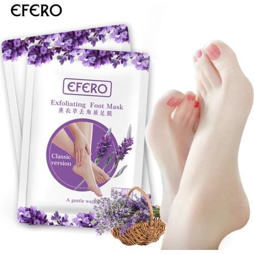 6Pair Feet Exfoliating Mask Peeling Dead Skin Remover Foot Peel Mask Lavender Feet Masks Pedicure Socks SPA Foot Cream for Heels