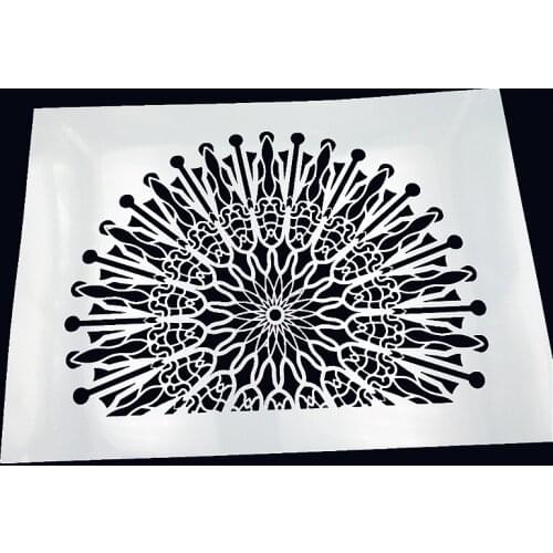 Peacock opening plastic mold shield DIY cake scrapbook stencils hollow Embellishments printing lace ruler Valentines Day