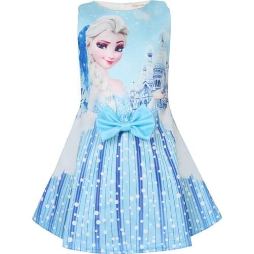 Disney Princess Minnie Princess Dress Colorful Flower Childrens Dress Dress Frozen Elsa Childrens Doll Dress