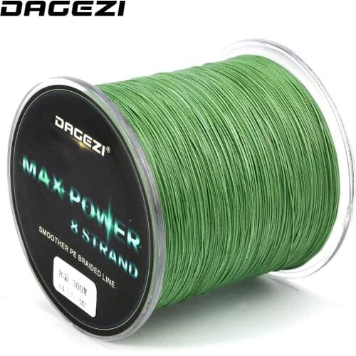DAGEZI 8 strand braid fishing line Rope 300m Super Strong smoother 100% PE Braided Multifilament fishing lines with box