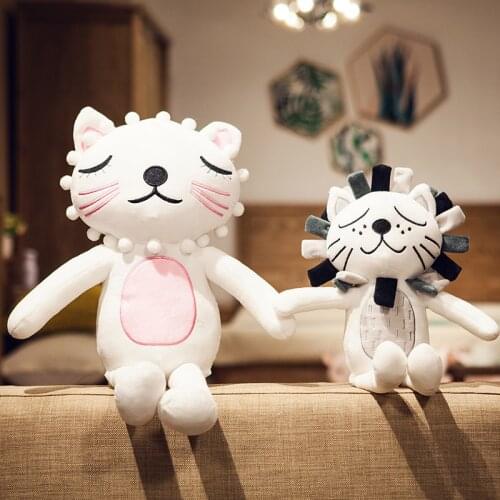 40/60CM Kawaii Lion & Cat Plush Toys Stuffed Animals Pillow Fluffy Cat Dolls Soft Kids Toys Children Gifts Christmas Gifts