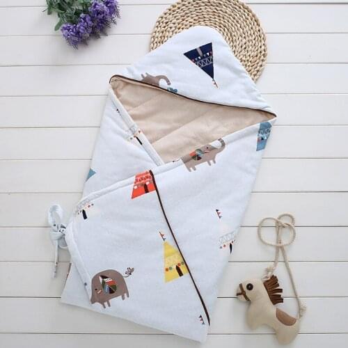 Autumn Newborn Baby Bedding Blanket Double Layer Colored Cotton Baby Swaddle Envelope Infant Wrap Stroller Cover Blanket 80*80cm