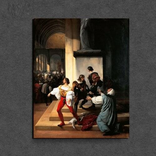 Francesco Hayez Poster Vintage Canvas Painting Prints Living Room Home Decoration Modern Wall Art Oil Painting Posters Pictures