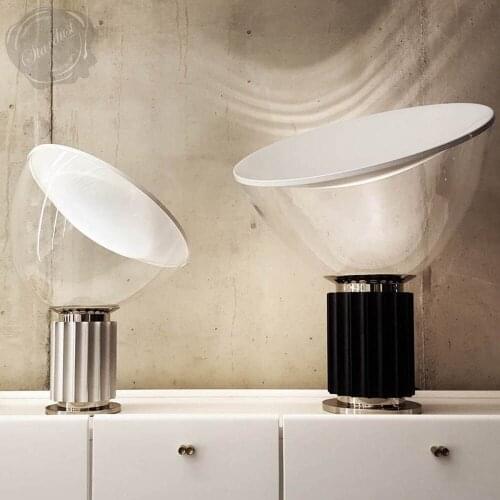 Taccia - LED Table Lamp Dimmable with Glass Diffuser Modern Bedside Lamp Study Living Room Decoration Desk Lights Free Shipping