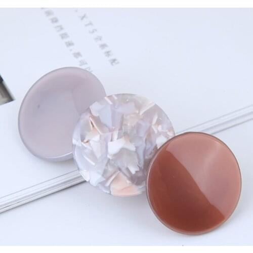 Women Hair Accessories New Fashion heart round Hair Clip Vintage Acetate Barrette Middle Size Half Clip Ponytail Holder