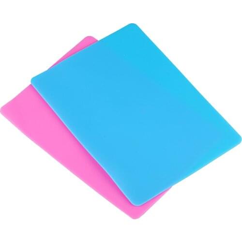 Silicone Mold Handmade DIY Jewelry Making Molds 4 Sizes Pink Blue Rectangle Table Plate Mat Resin Silicone Plate