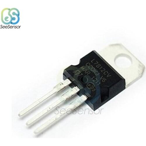 10Pcs/lot L7812CV TO-220 L7812 LM7812 7812 Positive-Voltage Regulators IC 12V 1.5A TO-220 Transistor
