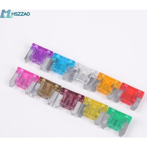 100Pcs Assorted Car Truck Mini Low Profile Fuse Micro Blade Fuse Set Kit 3A 5A 7.5A 10A 15A 20A 25A 30A 35A 40A Auto Accessories