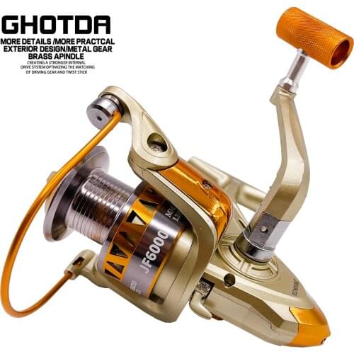 5.2:1 Fishing Reel 2000-7000 Series Spinning Reel 8KG Max. Drag Carp Fishing Tackles