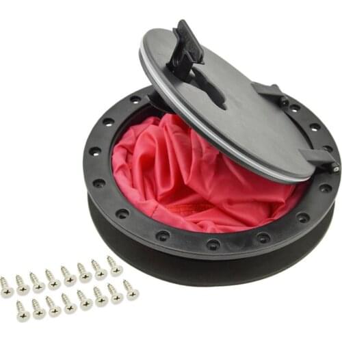 8" Round Hatch Cover Deck Plate Kit With Storage Bag Screws Durable Easy to Install For Marine Boat Kayak Canoe Accessories