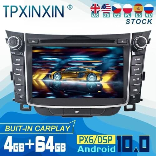 For Hyundai I30 Elantra GT 2012-2018 Android 10 Carplay Radio Player Car GPS Navigation Head Unit Car Stereo CD DVD WIFI DSP BT